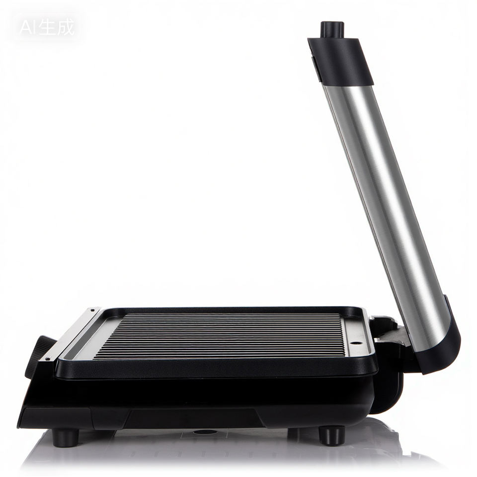 RAF R.2603 New Design Dual Side Heating with Removable Splatter Lid Non Stick Surface Steak Maker for Efficient Grilling