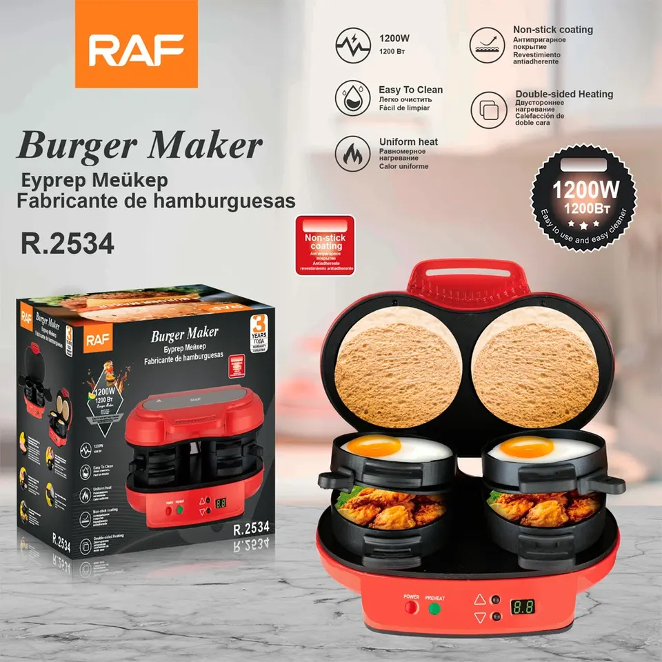 Breakfast Maker Steak Maker Toaster Burger Maker Non-Stick Sandwich Maker for Home Use