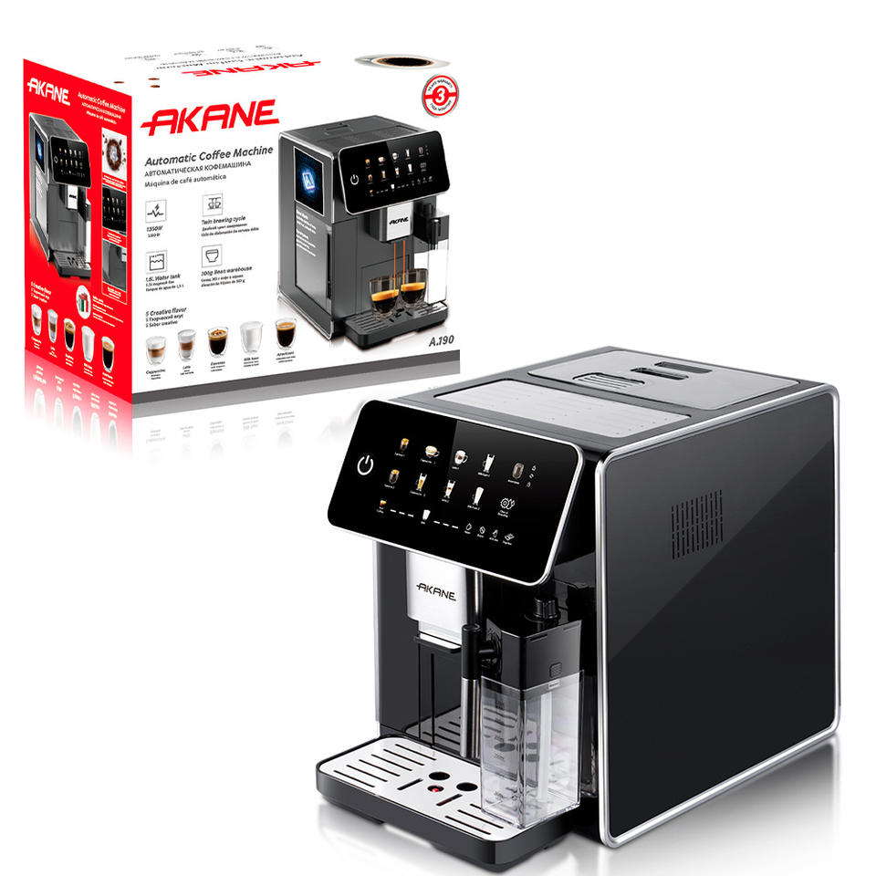 Multi-functional Coffee Machine Model A.190 1.2L Water Tank Automatic Cleaning Smart Coffee Machine for Household and Office