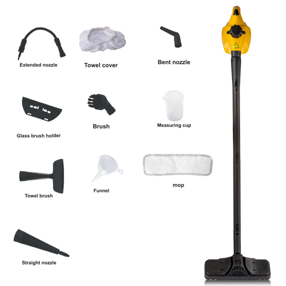 RAF Handheld Steam Cleaner with 9 Accessories and Bonus Cloths Multi-Purpose Steamer for Home Use Cleaning Floor Windows