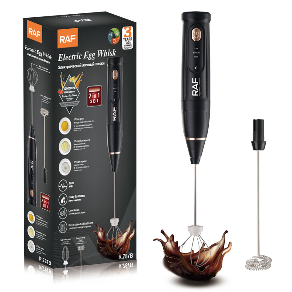 RAF R.787 Hot Sale Low Noise Easy to Clean 3 Speed Adjustment Electric Egg Whisk for Household Use