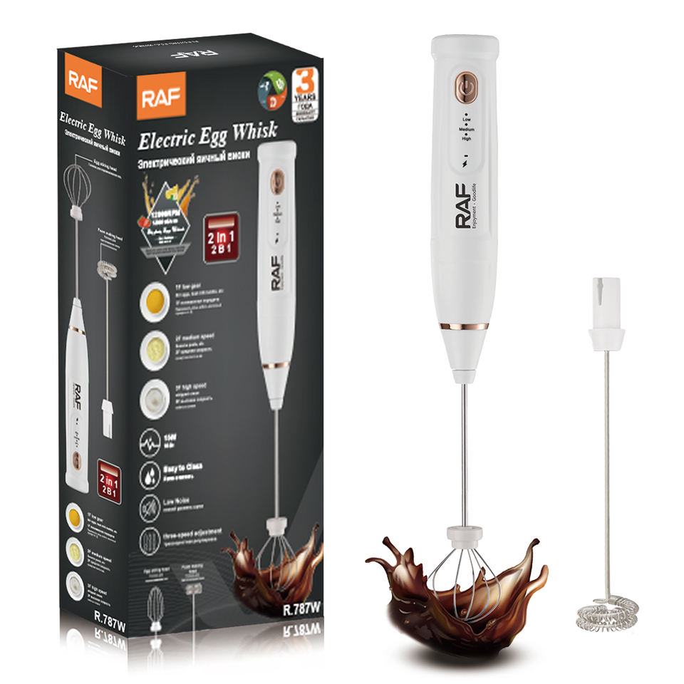 RAF R.787 Hot Sale Low Noise Easy to Clean 3 Speed Adjustment Electric Egg Whisk for Household Use