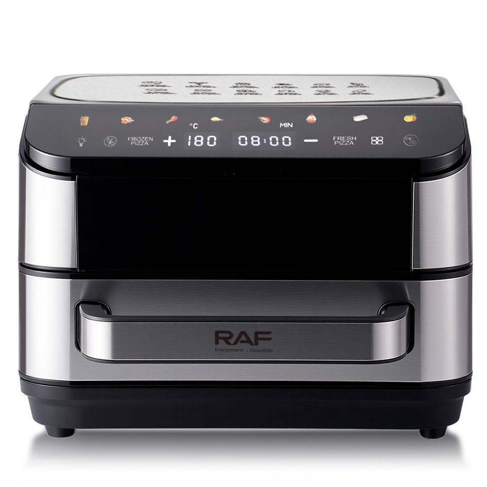 13inch Pizza Oven 3-4L Household Electric Air Fryer 2200W Visible Top Bottom Heating Smokeless Easy Multi-Purpose Easy to Clean