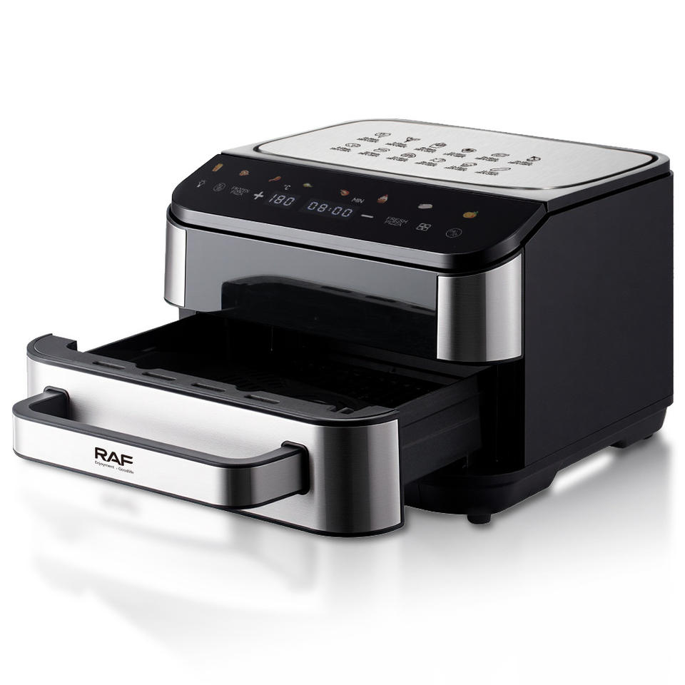 13inch Pizza Oven 3-4L Household Electric Air Fryer 2200W Visible Top Bottom Heating Smokeless Easy Multi-Purpose Easy to Clean