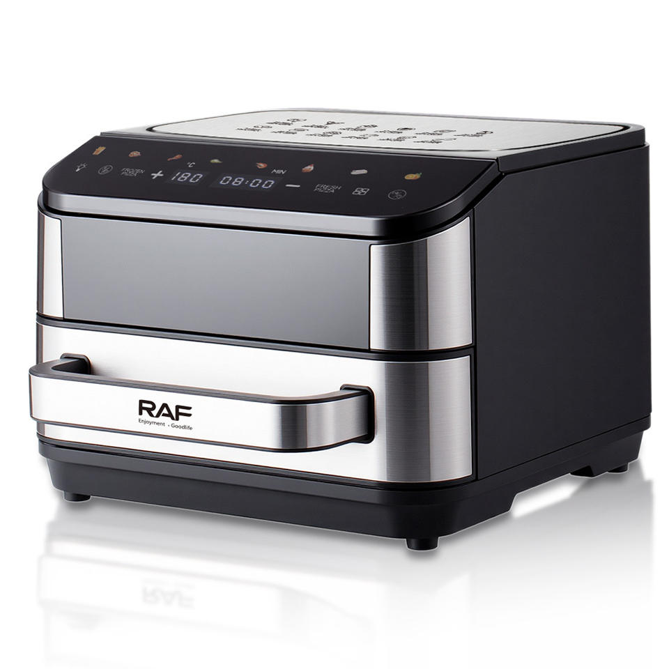 13inch Pizza Oven 3-4L Household Electric Air Fryer 2200W Visible Top Bottom Heating Smokeless Easy Multi-Purpose Easy to Clean