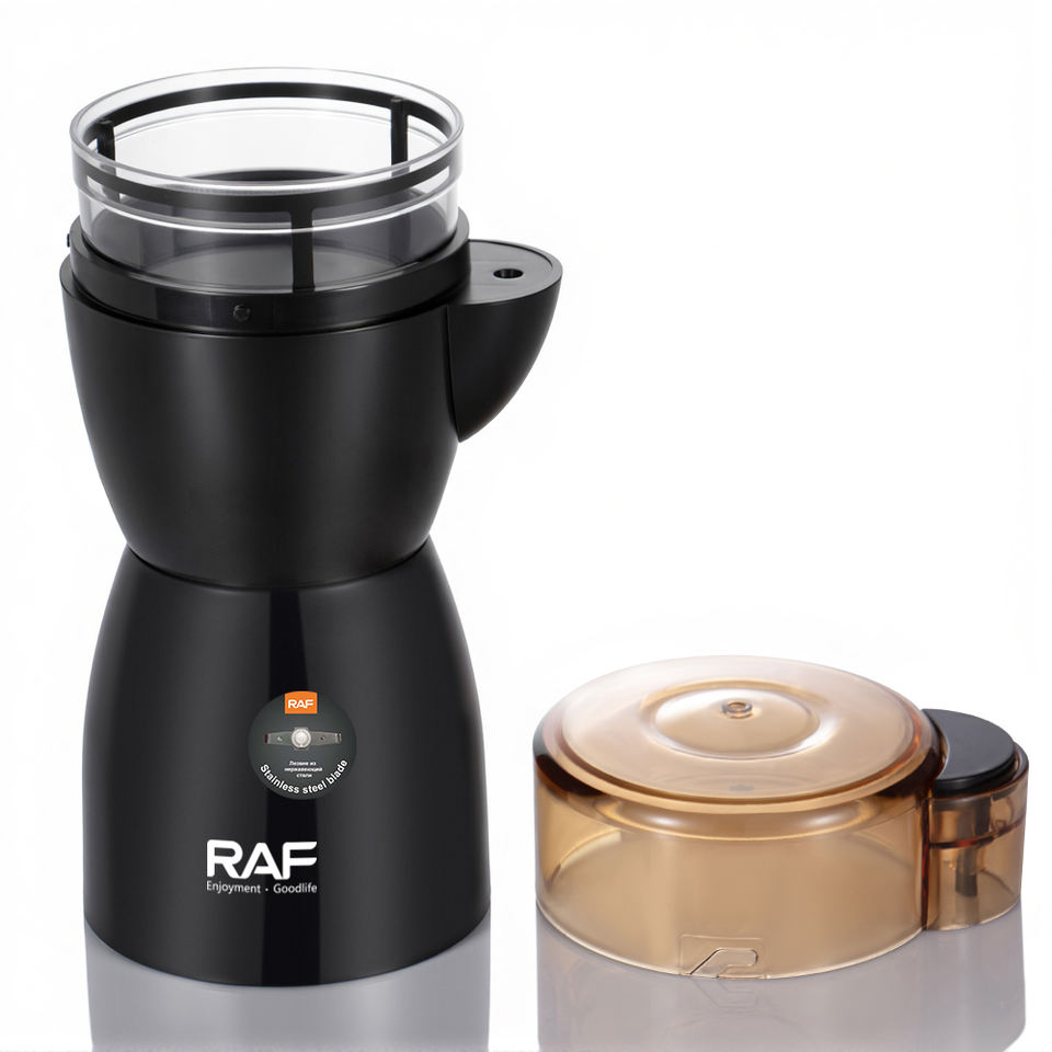 RAF R.7105 Hot Sales Washable Electric Coffee Bean Grinder with Stainless Steel Blade for Beans Spices and More