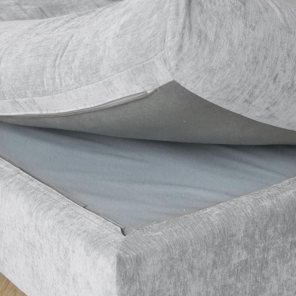 VOXHOME Living Room Family Modern Furniture Soft Cloud Sofa Nordic Light Gray 3 4 5 6 7 Seater Modular Sectional Couch Sofa Set