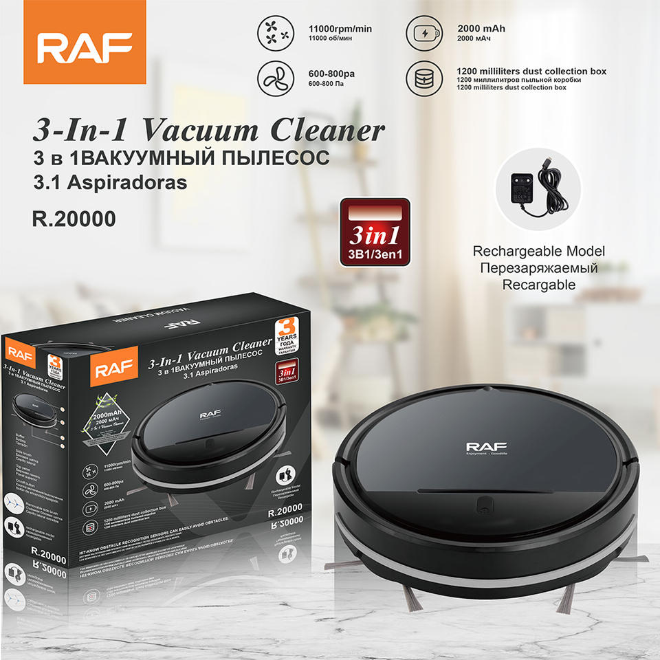3-in-1 Rechargeable Mopping Vacuum Cleaners Household Robot Cleaner