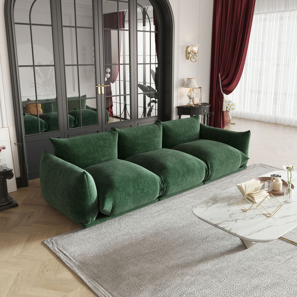 Voxhome Vintage Green Velvet Arflex Sofa Set by Mario Marenco Home Furniture Sectional Modular Sofa Couch Set