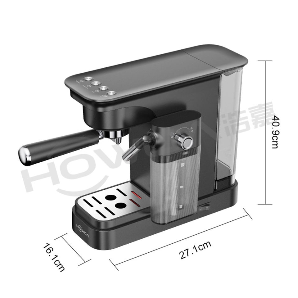 Manufacturer Semi-automatic Self Cleaning 20 BAR Electric Portable Espresso Coffee Maker with Automatic Milk Frothing System