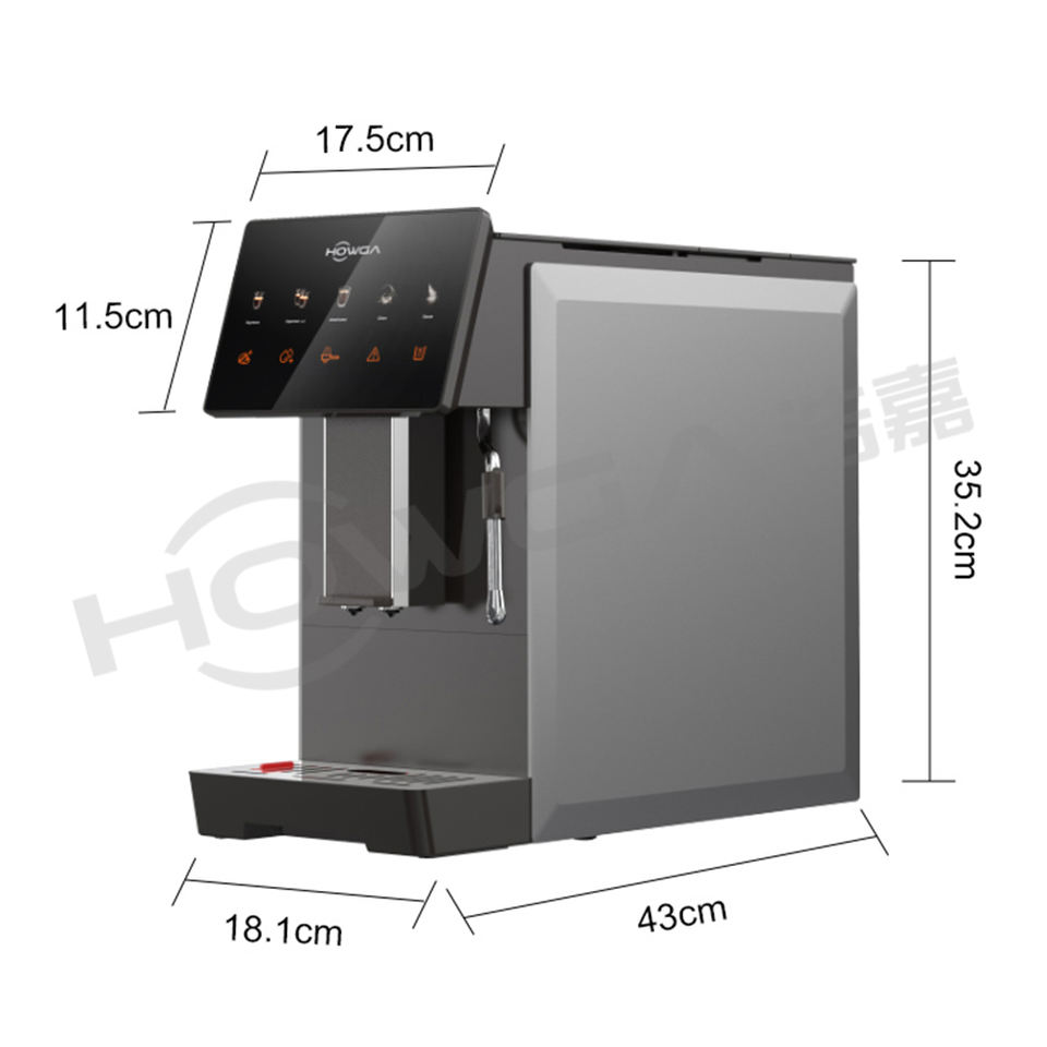 Factory DIY Mode Customizable Coffee Ground Dosage Automatic Espresso Latte Coffee Machine with Coffee Bean Container