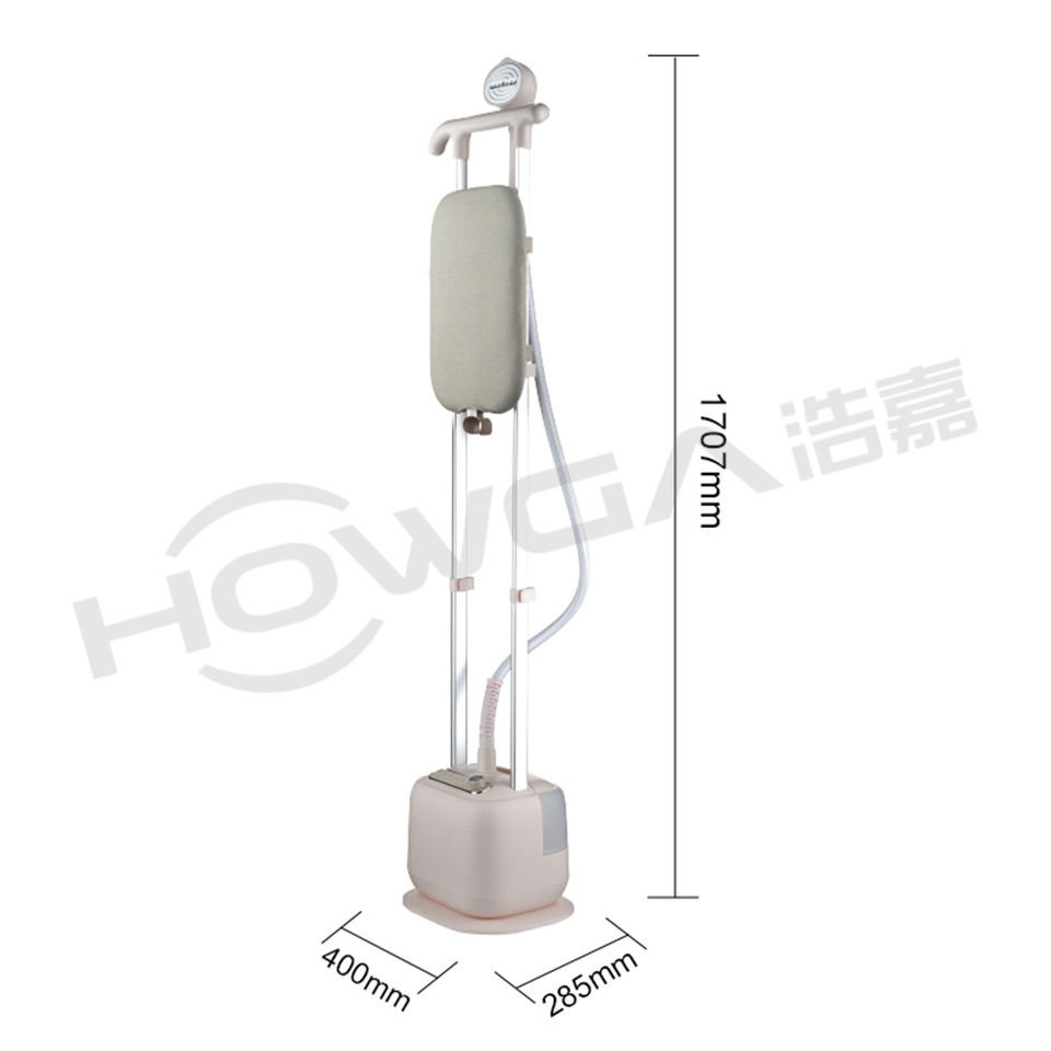 10 Adjustable Levels Vertical Steam Iron Stand Double Supporting Poles Upright Ironing Garment Steamer with Continous Steam