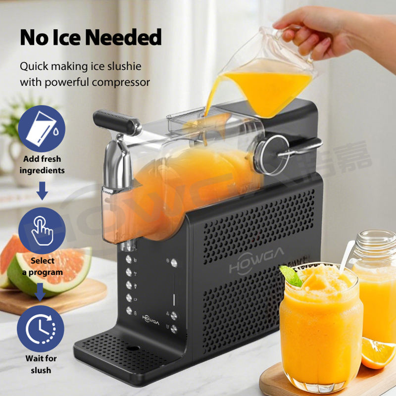 Faster Delivery Space-saving Design 5 Preset Settings 8 Levels Cooling Adjustable Self Cleaning Slushy Maker