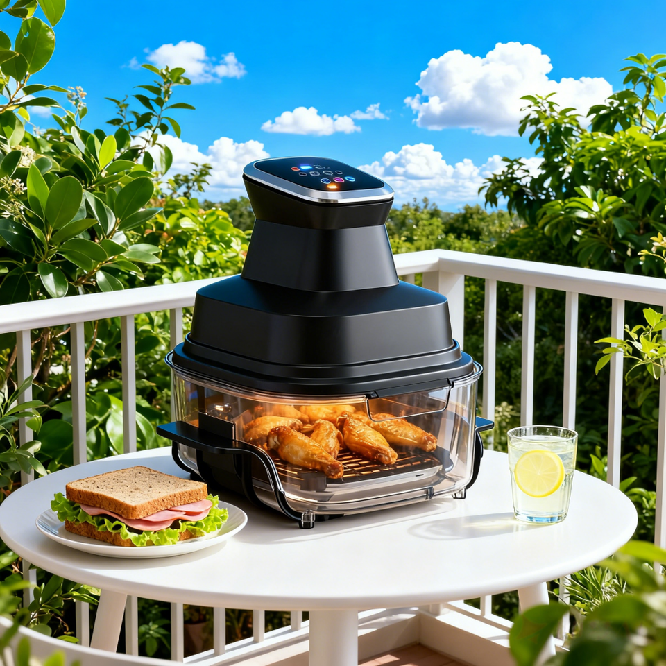 Portable Multi Functional Appliance 4L Glass Bowl 1500W Smart Touch Control Air Fryer for Healthy Cooking