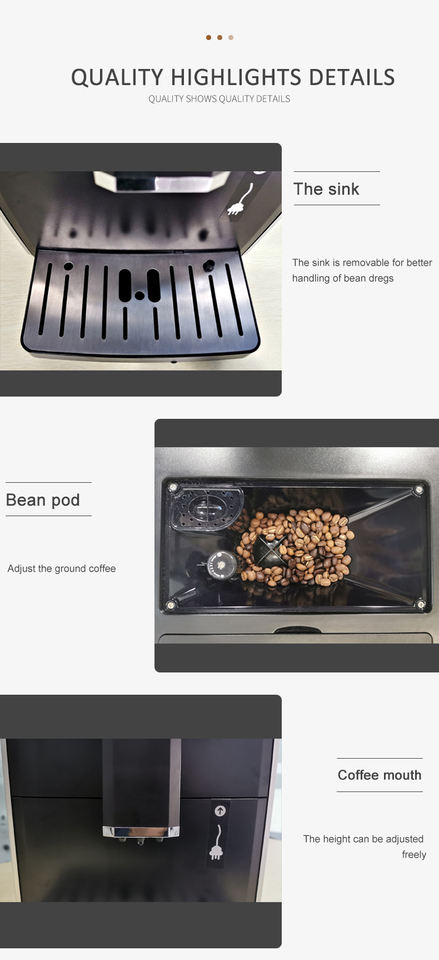 Commercial Cafeteras Electric Coffee Maker Best Business Touch Screen Automatic Bean to Cup Coffee Machine With Milk Tank