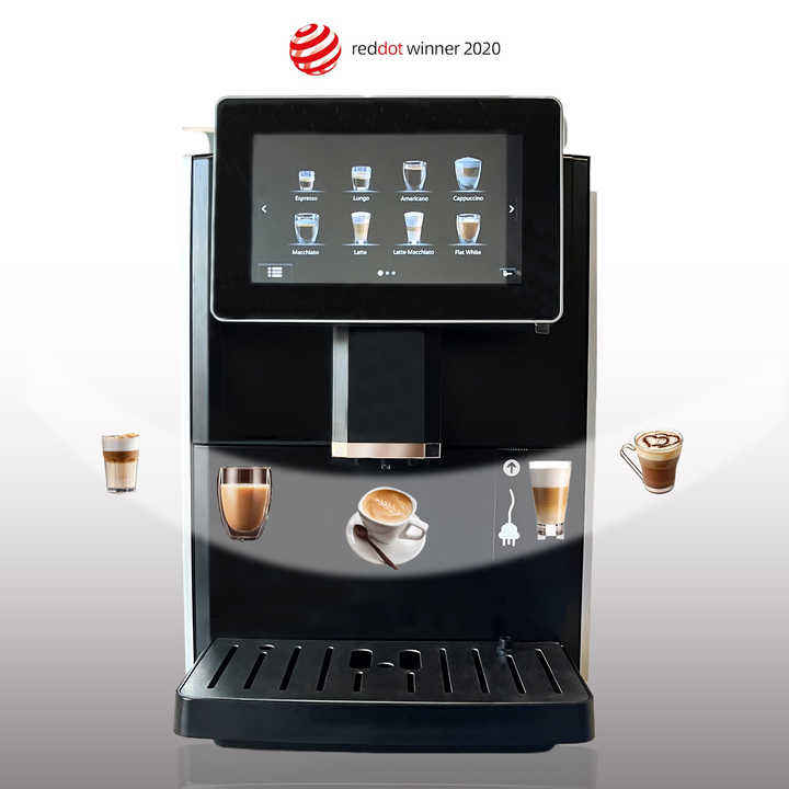 Commercial Cafeteras Electric Coffee Maker Best Business Touch Screen Automatic Bean to Cup Coffee Machine With Milk Tank