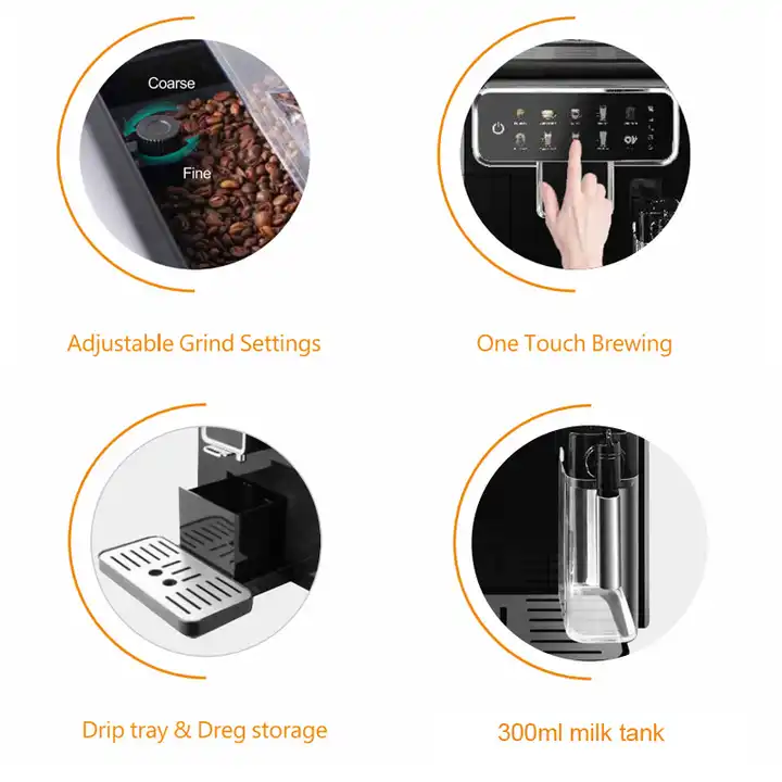 Electric Bean to Cup Hot-Selling Super-Automatic Intelligence Coffee Espresso Makers Machines With IOT System