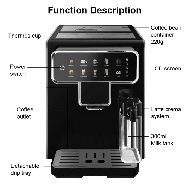 Electric Bean to Cup Hot-Selling Super-Automatic Intelligence Coffee Espresso Makers Machines With IOT System