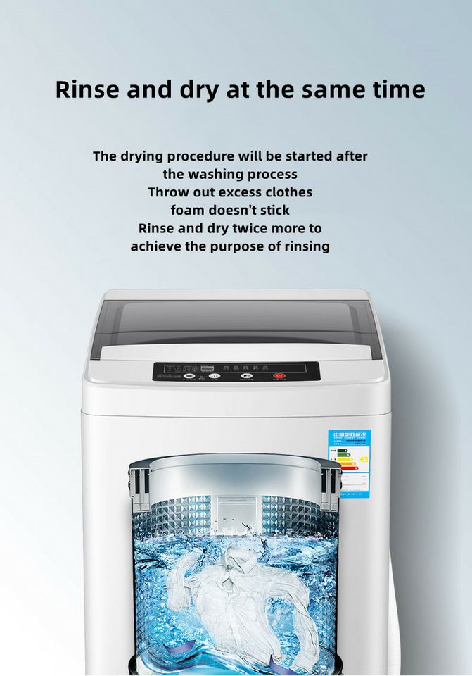 Portable Fully Automatic Household Top-load Washers Small Underwear Washing and Drying Integrated Pulsator Washing Machine