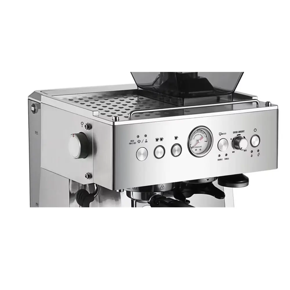 15Bar Semi-Automatic Smart Bean to Cup Professional Lever Italian Espresso Coffee Machine with Grinder