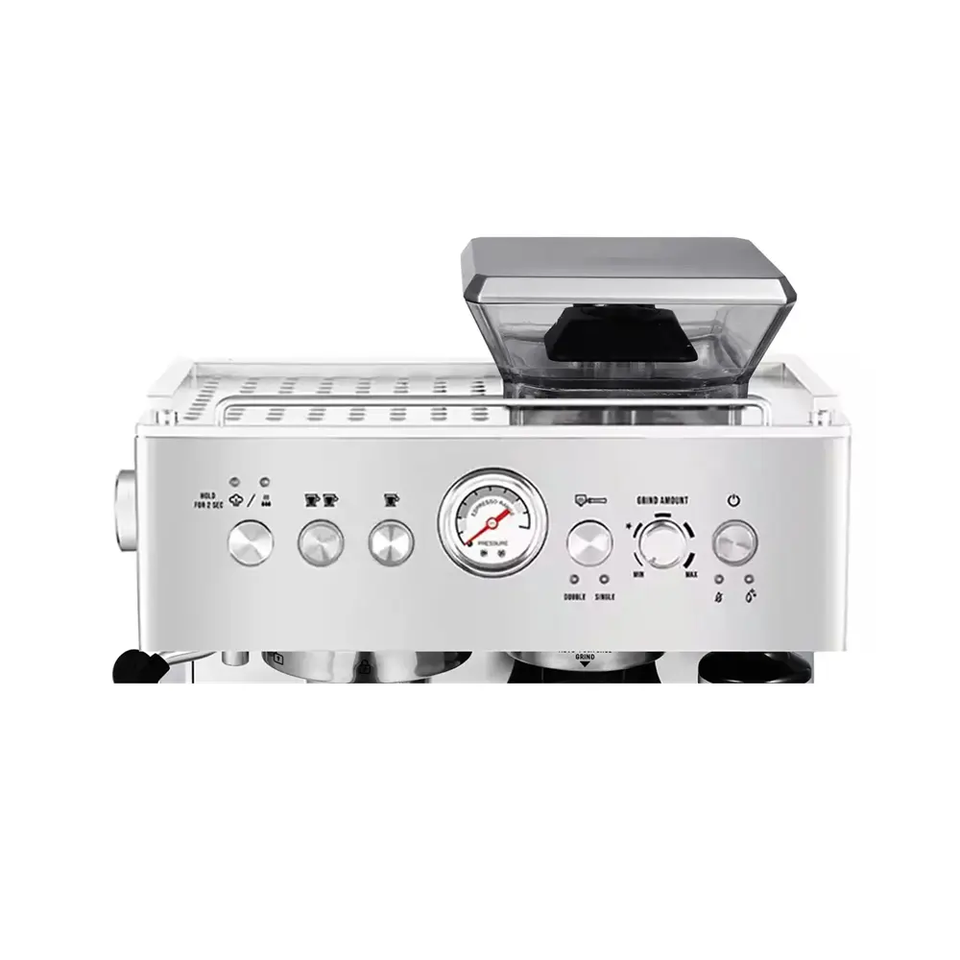 15Bar Semi-Automatic Smart Bean to Cup Professional Lever Italian Espresso Coffee Machine with Grinder