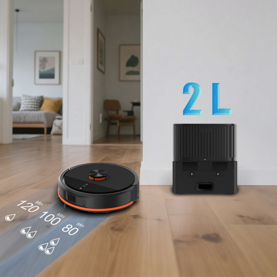 Wifi Tuya APP Floor Cleaning Robot With Self-Emptying Dustbin Mopping LDS Laser Smart Robot Vacuum Cleaner