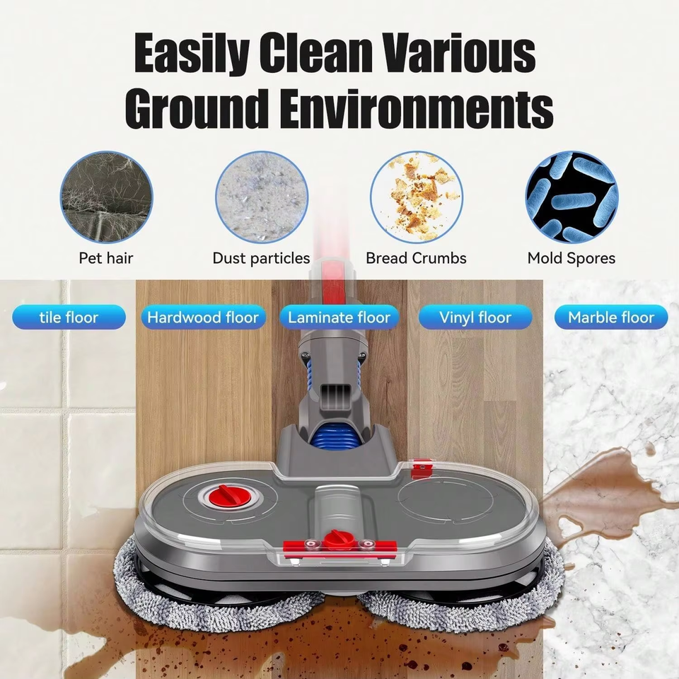 Wet and Dry Motorized Soft Roller Cleaner Head Replacement Fit for Dysons V7 V8 V10 V11 V15 Vacuum Cleaner Spare Parts