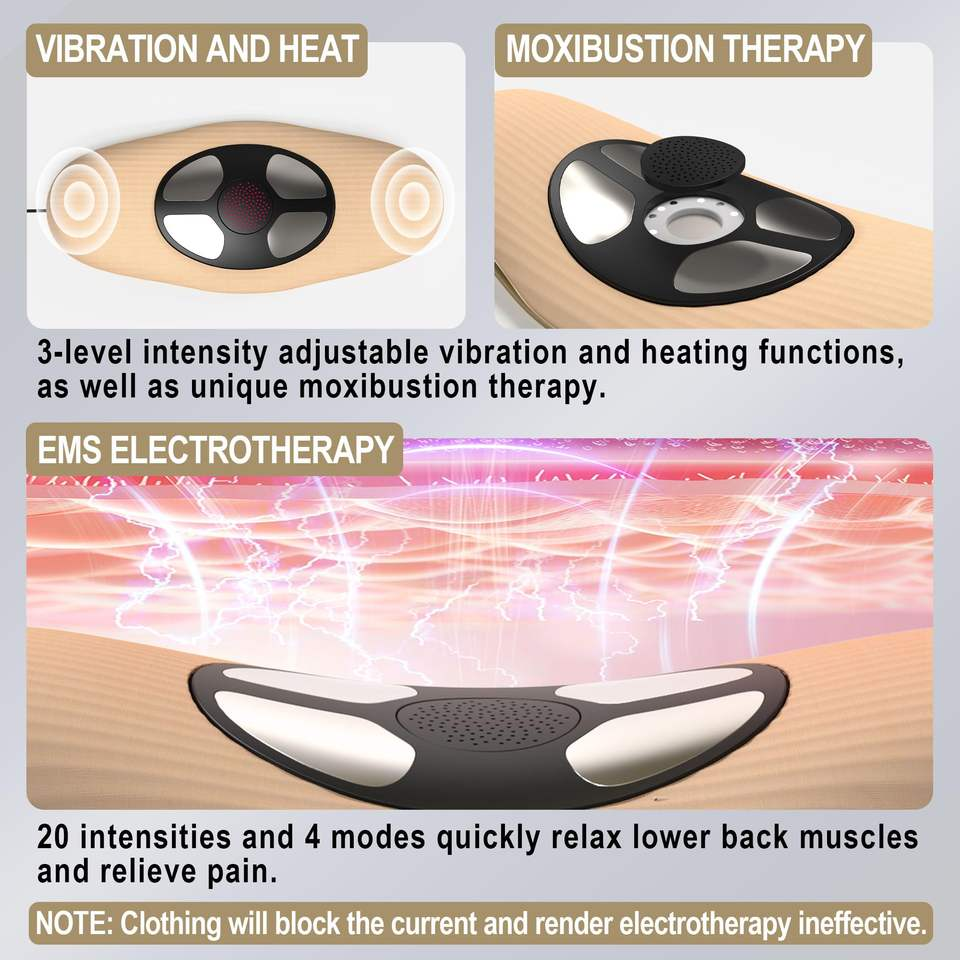 Intelligent Therapy Device Traction Device Lumbar Spine Intervertebral Disc Heating Moxibustion Waist Massager
