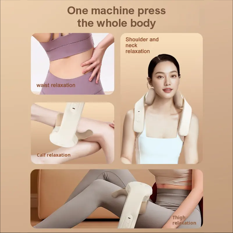 Adjustable Width Neck & Shoulder Protection Massager Cervical Spine Waist Back Kneading Device for Comfortable Massage