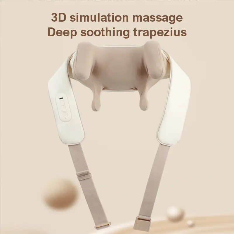 Adjustable Width Neck & Shoulder Protection Massager Cervical Spine Waist Back Kneading Device for Comfortable Massage