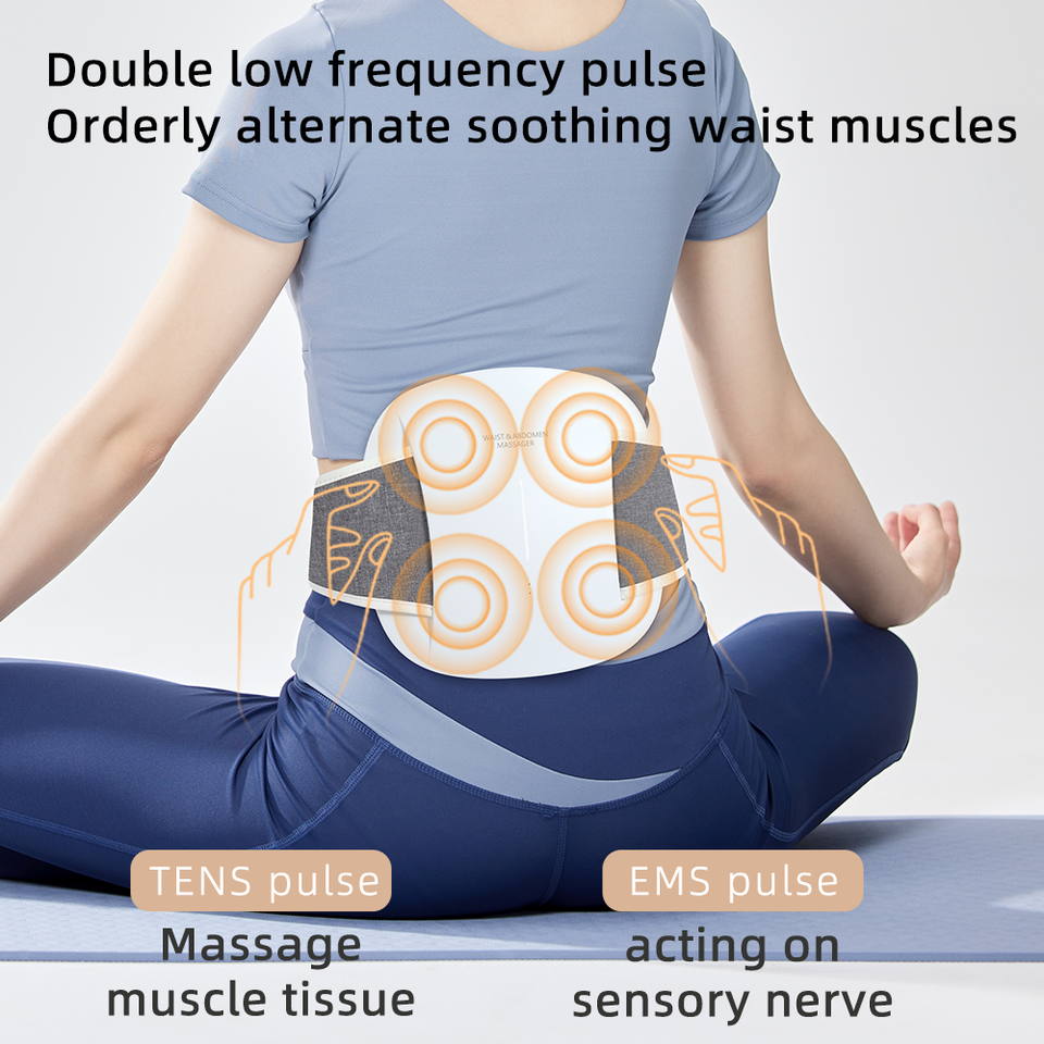 Lumbar Spine Massager Intelligent Electric Hot Compress Pulse Abdominal Massage Belt Waist Protection Massager