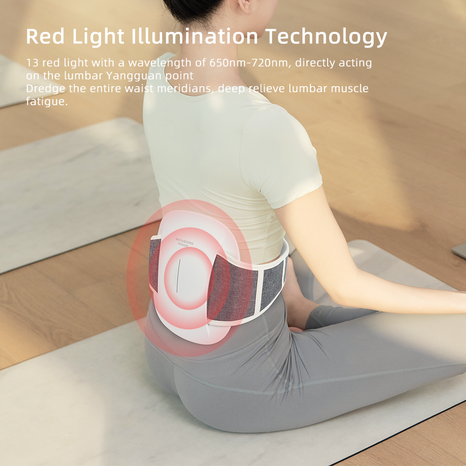 Lumbar Spine Massager Intelligent Electric Hot Compress Pulse Abdominal Massage Belt Waist Protection Massager