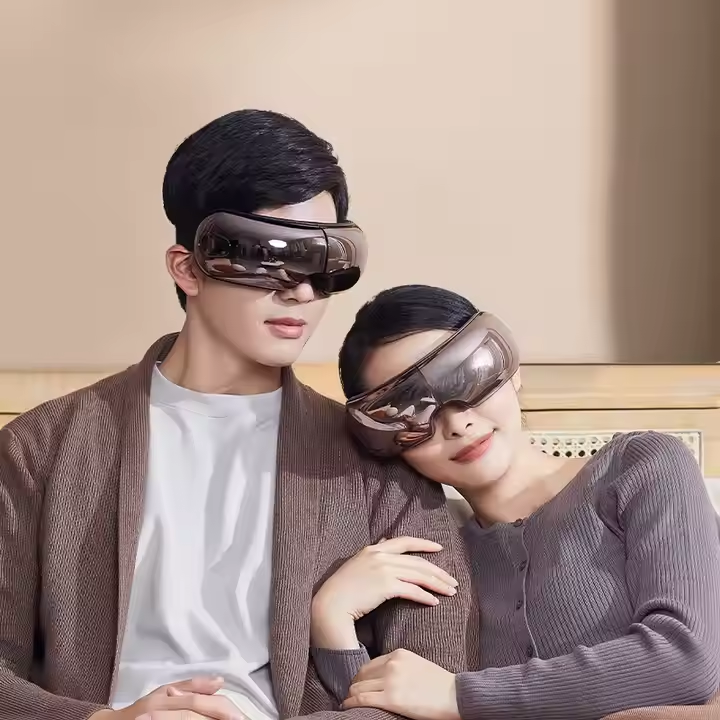 Smart Eye Massager with Air Pressure Heat Vibration and Music for Eye Strain Relief & Face Relaxation Digital Eye Mask