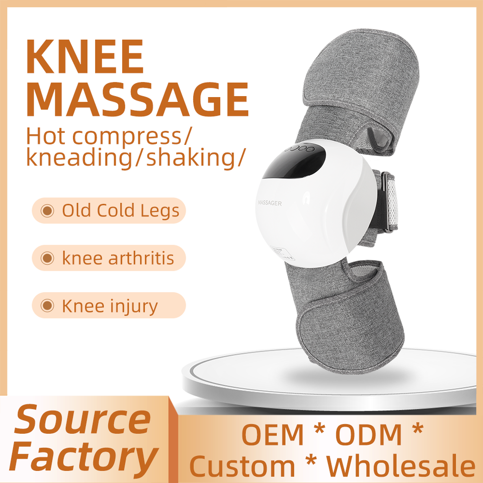 2025 Cordless Rechargeable Knee Massager with Heat Vibration Therapy Air Compress Features
