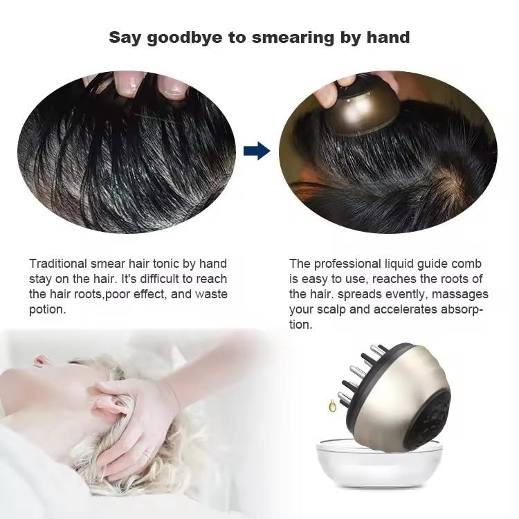 30ml Water Tank Hair Care Oil Applicator Handheld Hair Growth Essential Scalp Massager with 30ml Water Tank Grow Treatment Comb