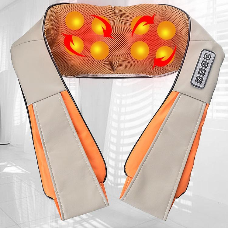 Suyzeko OEM USB-C Rechargeable Shiatsu Back Shoulder Neck Massager Kneading Massage Hot Compress for Car & Household Pain Relief