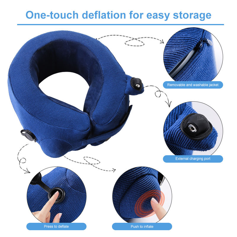 Five-speed Temperature Control Thermal Therapy Neck Travel Portable Self-heating Function Pillow