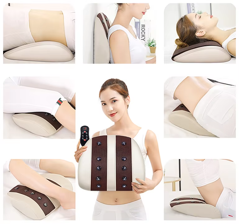 Wholesale Electric Heating Infrared Physiotherapy 3D Kneading Body Neck Pressure Activated Relaxation Customized Color Massager
