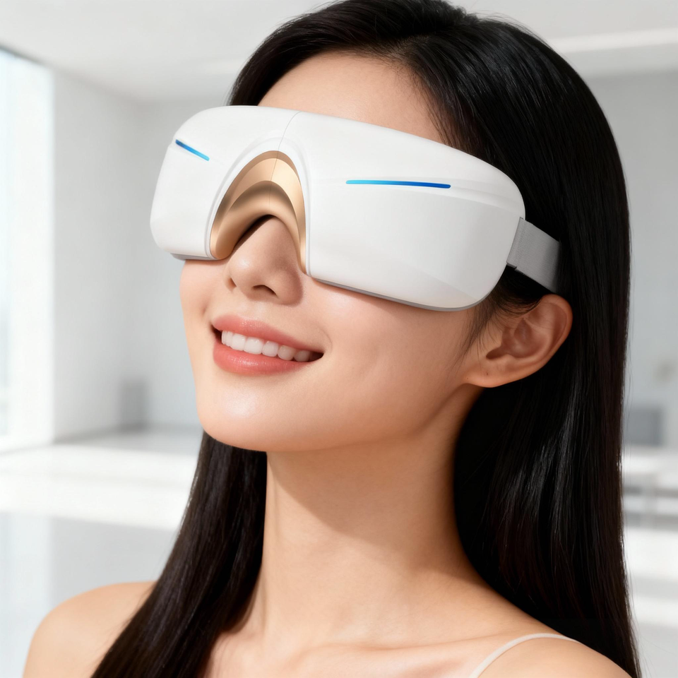 New Air Pressure Heat Therapy Wireless Eye Massager with Vibration and 5 Modes Type-C USB