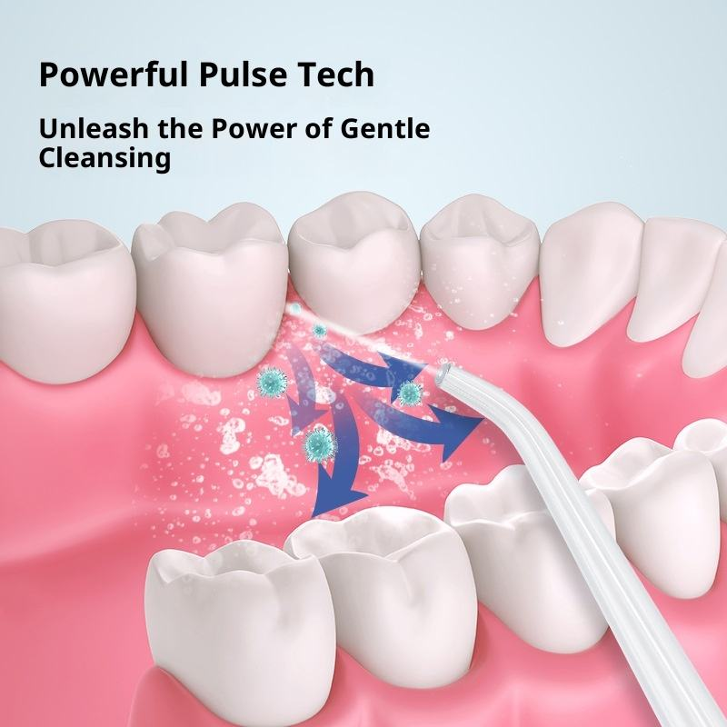 Ergonomic Portable USB Water Flosser with Detachable Tank 3 Modes 3 Pressure Levels Multiple Tips Included for Household RV Use