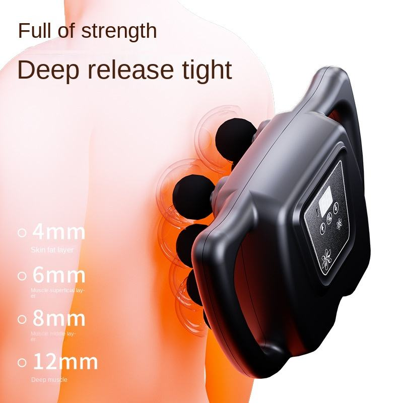 Rechargeable 8-Head Full-body Electric Massage Gun Timing Control Low Noise Design 4-6 Hour Battery for Home Gym Fitness