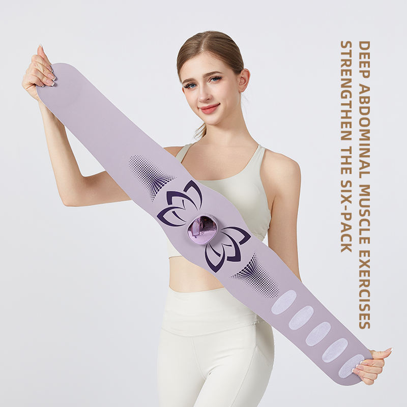 Upgraded Portable Digital Waist Abdomen Massager Hot Compress 9-Level EMS Heat Vibration 25 Electric Settings Timing Control