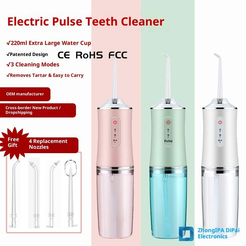 Portable Rechargeable Oral Irrigator Wireless Water Flosser for Teeth Handheld Dental Flossing Machine OEM/ODM Accepted IPX7