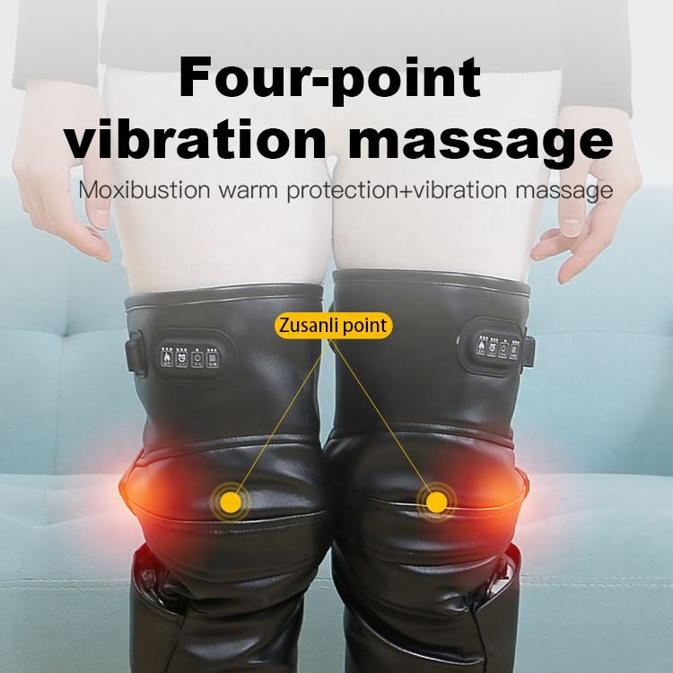 Electric air Bag Vibration Leg Massager with Wormwood Heating Kneepad for Middle-aged and Old People