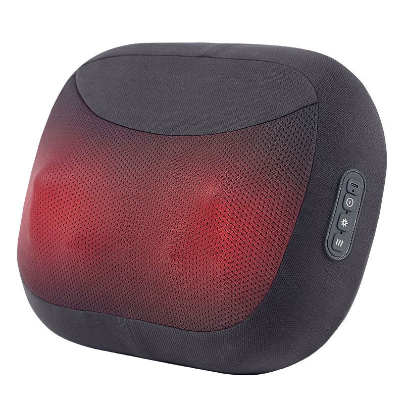 Kneading & Heating Massage Pillow for Neck/Back Pain Relief, Portable Home Travel Use - Cervical Massage Pillow