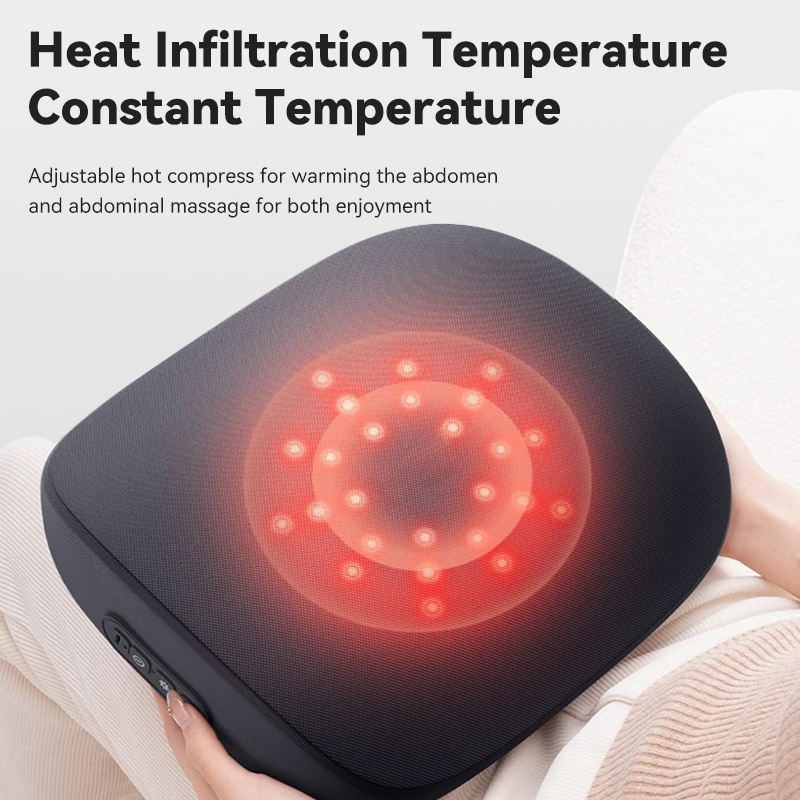 Kneading & Heating Massage Pillow for Neck/Back Pain Relief, Portable Home Travel Use - Cervical Massage Pillow