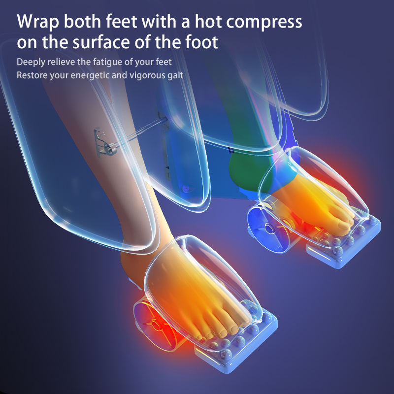 Finger Pressure Foot Massager, Hot air Compression, Efficient Leg Pain Relief, Portable Vibration Home Foot and Leg Massager