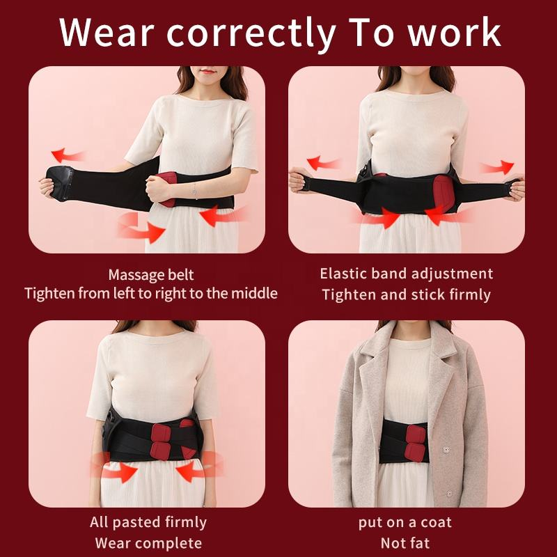 HENGSHI OEM Factory Heating Pad Back Massager Electric Body Care Vibration Massage Machine Belt Waist Massager Machine