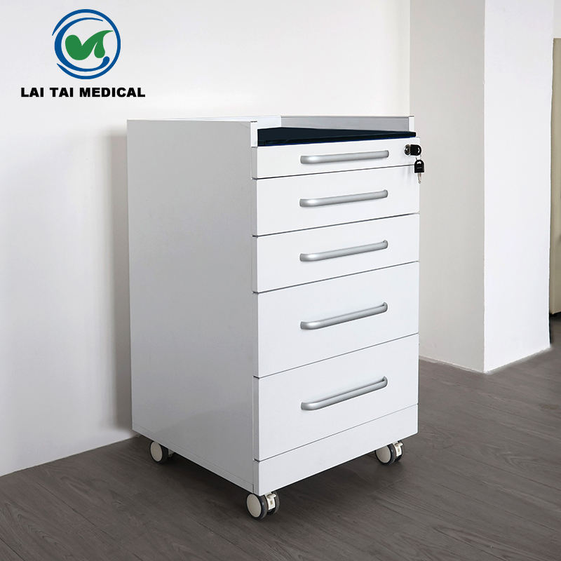 Customized 5 Drawers High Quality Stainless Steel Dental Cabinet Medical Trolley for Clinic and Hospital Use