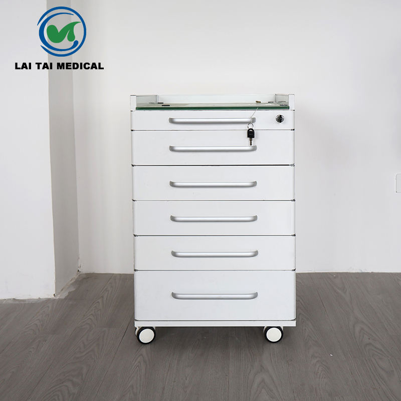 Customized 5 Drawers High Quality Stainless Steel Dental Cabinet Medical Trolley for Clinic and Hospital Use